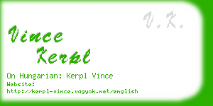 vince kerpl business card